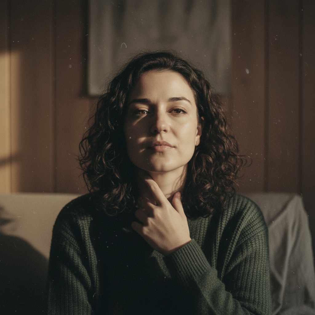 Anna während einer Aura-Reading-Sitzung.